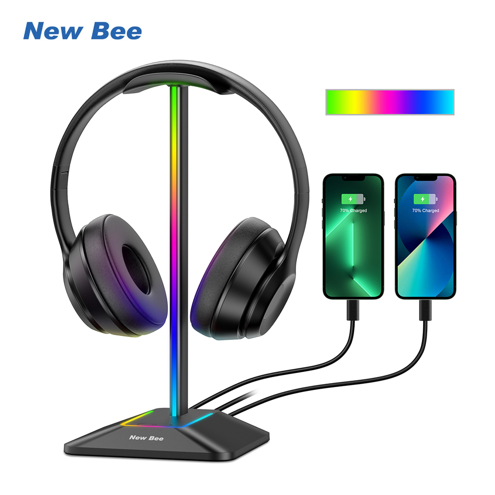 Headphone Stand Desk - Bee Z8 RGB headphone pemegang berdiri