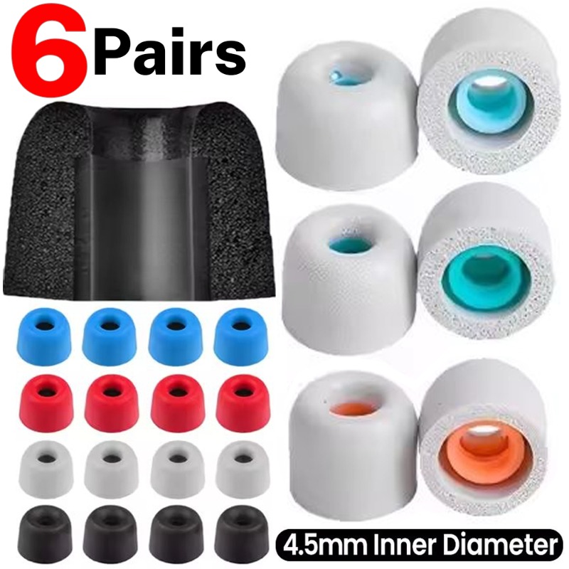 Earphone Foam Tip - 6/1 Pasang Ujung Telinga Busa Memori