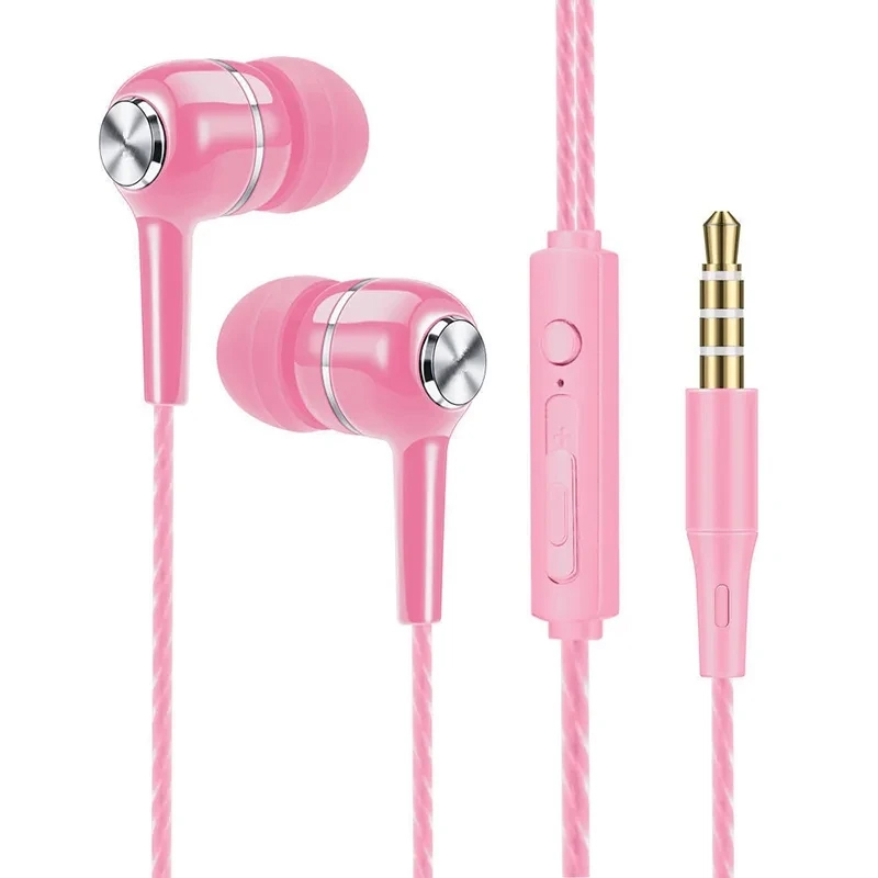 Wired Earphone Mic - Headphone Berkabel 3.5Mm Earbud Olahraga In-Ear