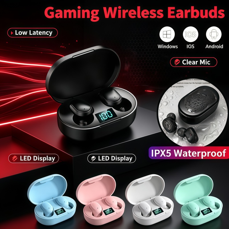 Bluetooth Headset On Ear - Earphone Bluetooth Nirkabel E6S Baru, Headset