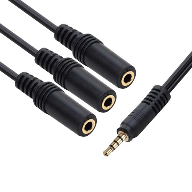 Earphone Splitter Jack - 1Pc 3.5mm 3 Way Port Aux