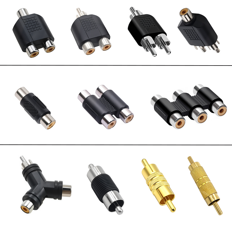 Audio Splitter Y - 5 Buah Jack RCA Adaptor Konektor