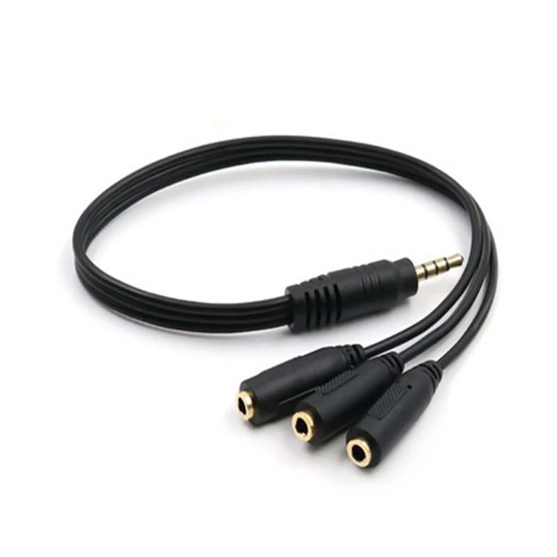 Earphone Splitter Jack - 1Pc 3.5mm 3 Way Port Aux
