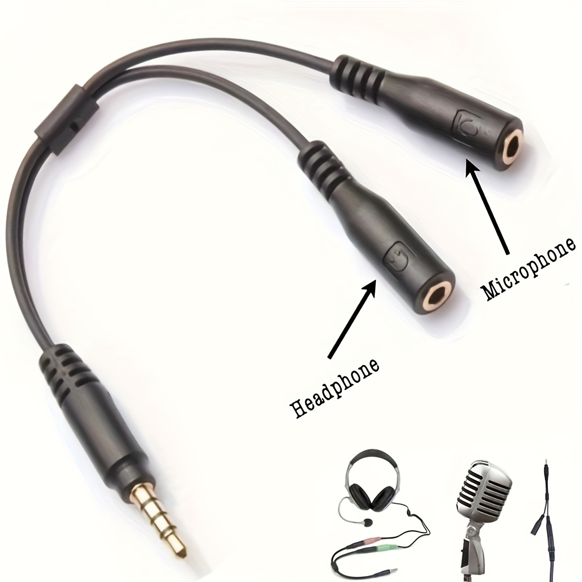 Audio Splitter Y - Audio Stereo 3.5mm 1 laki-laki ke