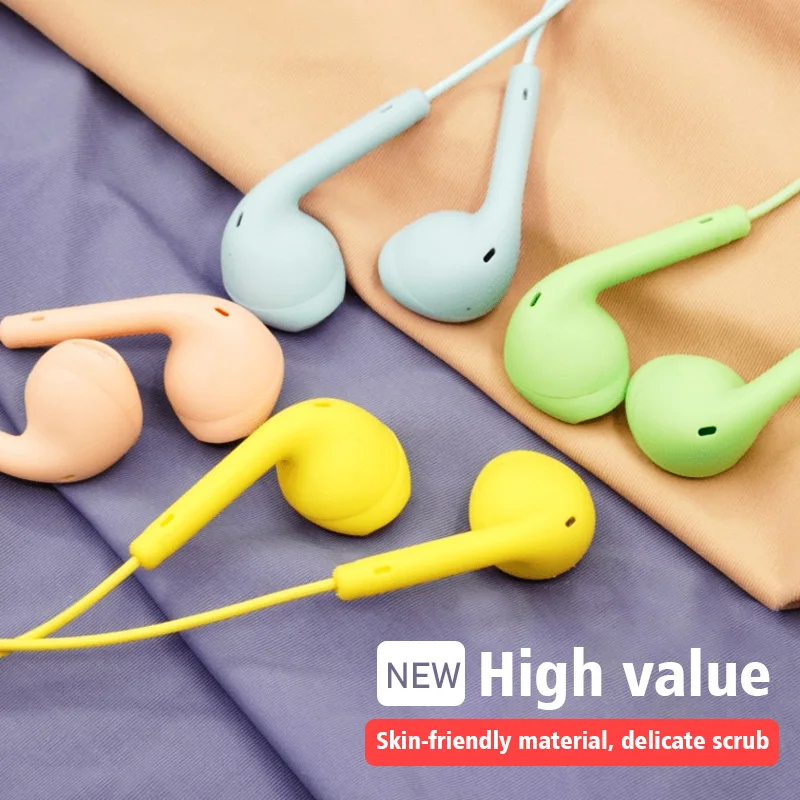 Wired Earphone Mic - 1/2/3/4 Buah Headphone In-Ear Stereo 3.5Mm