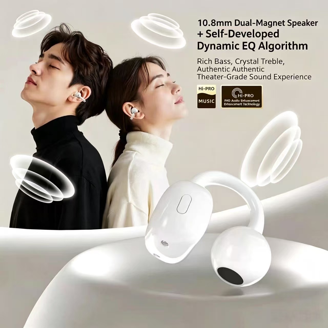 Sports Earphone Hook - Headphone Bluetooth Clip Telinga Terbuka, Earbud