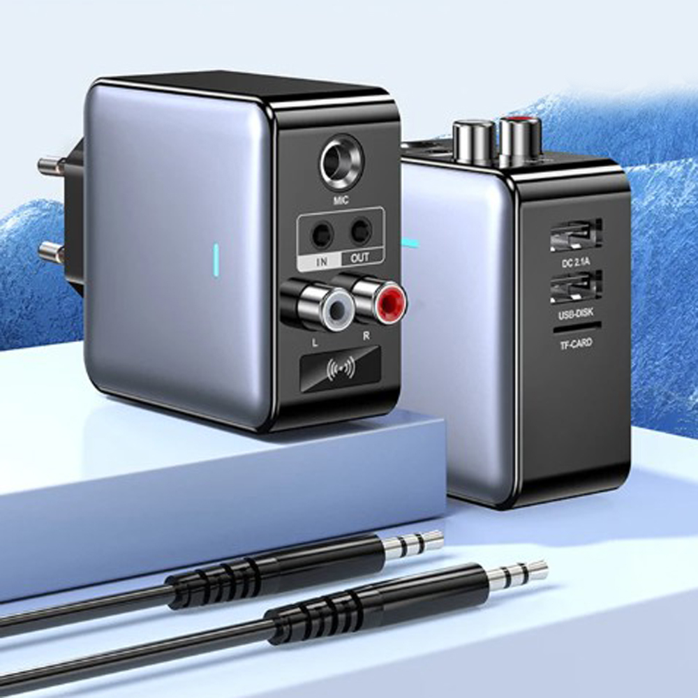 Bluetooth Adapter Receiver - QC 2.0 H6 pengisi daya USB