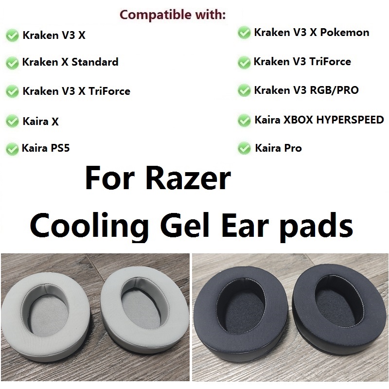 Gaming Headset Rgb - Bantalan telinga Gel pendingin untuk Razer