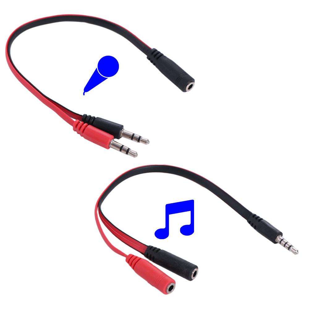 Earphone Splitter Jack - 1 laki-laki ke 2 Perempuan 3.5