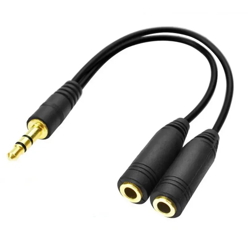 Earphone Splitter Jack - Pemisah Headphone, kabel ekstensi 3.5mm Stereo