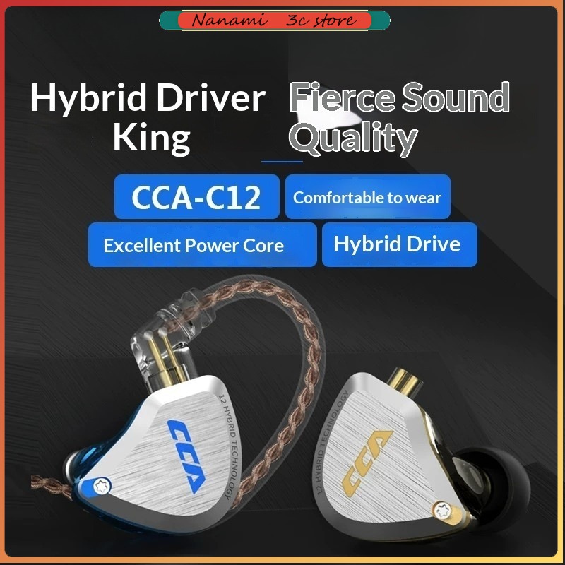 Audiophile Headphone Wired - CCA C12 Earphone Hi-Fi Audiophile Grade