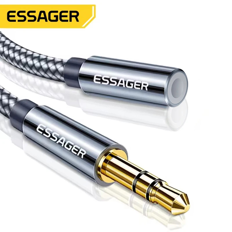 Earphone Splitter Jack - Essager Kabel Audio Aux 3.5mm, Kabel