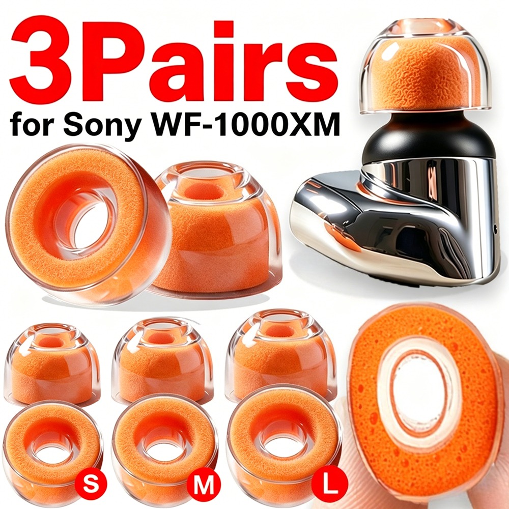 Earphone Foam Tip - 1-3 Pasang untuk Sony WF-1000XM6/5/4/3/2 Penyumbat