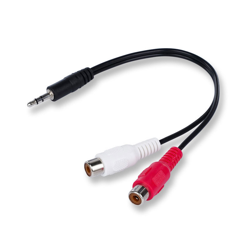 Earphone Splitter Jack - Kabel adaptor Audio Stereo wanita, 3.5