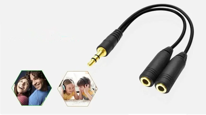 Headphone Splitter 3.5Mm Kabel - Earphone Splitter Jack ulasan dan harga