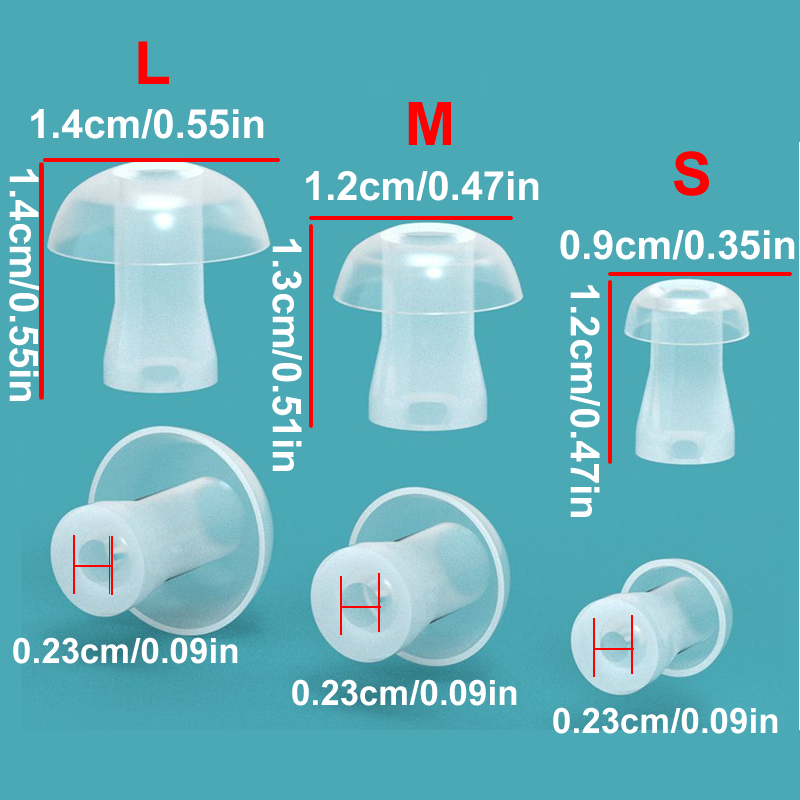 100 Buah Bantalan Penutup Teli - Silicone Ear Tip Replacement ulasan dan harga