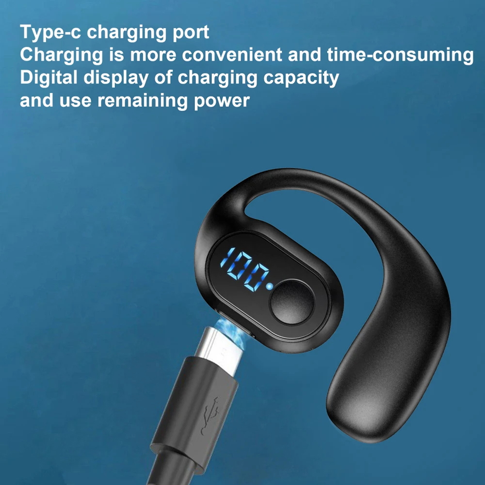 Headphone Bluetooth 5.4 Nirkab - Sports Earphone Hook ulasan dan harga