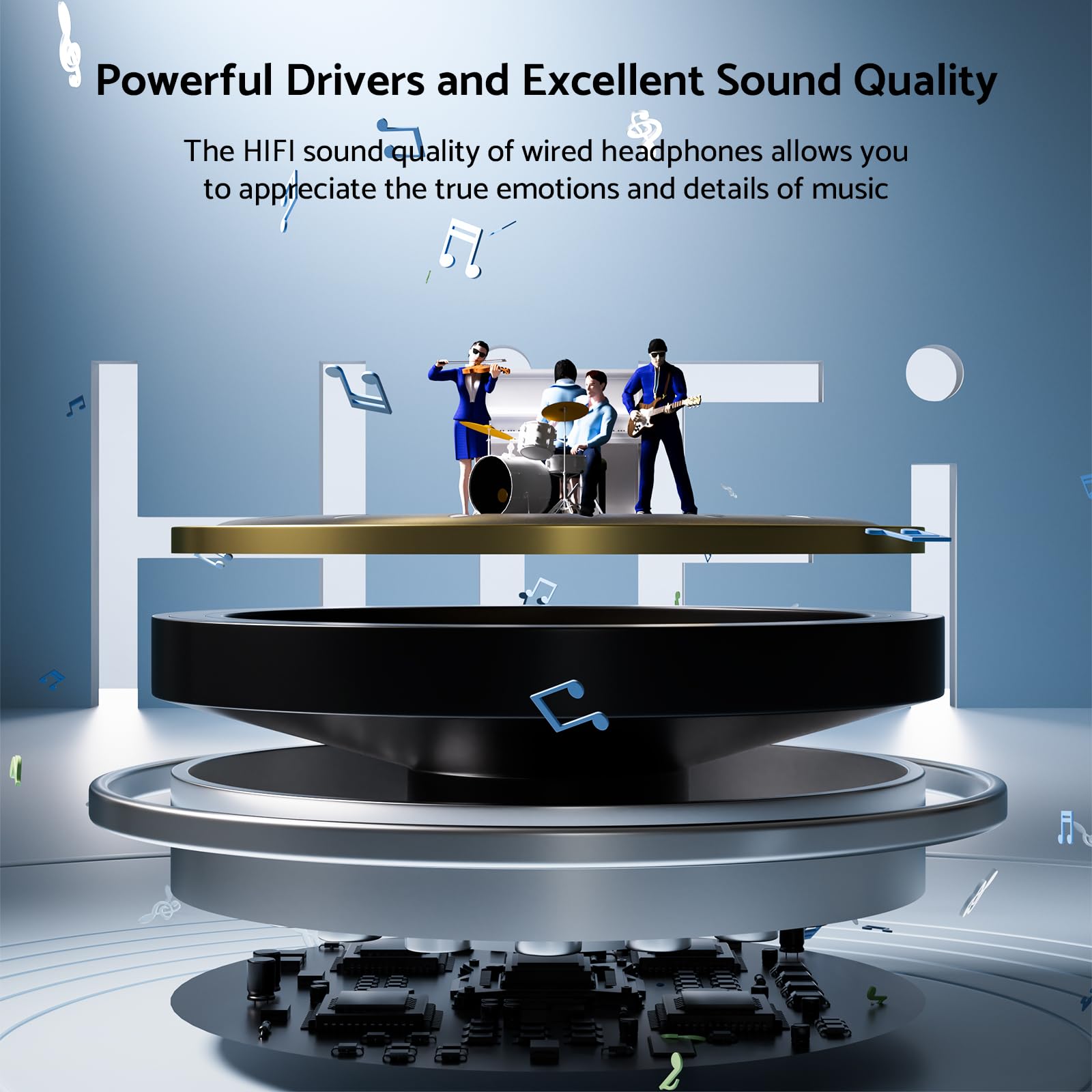 Earphone Wired Stereo HIFI Tip - Wired Earphone Mic ulasan dan harga