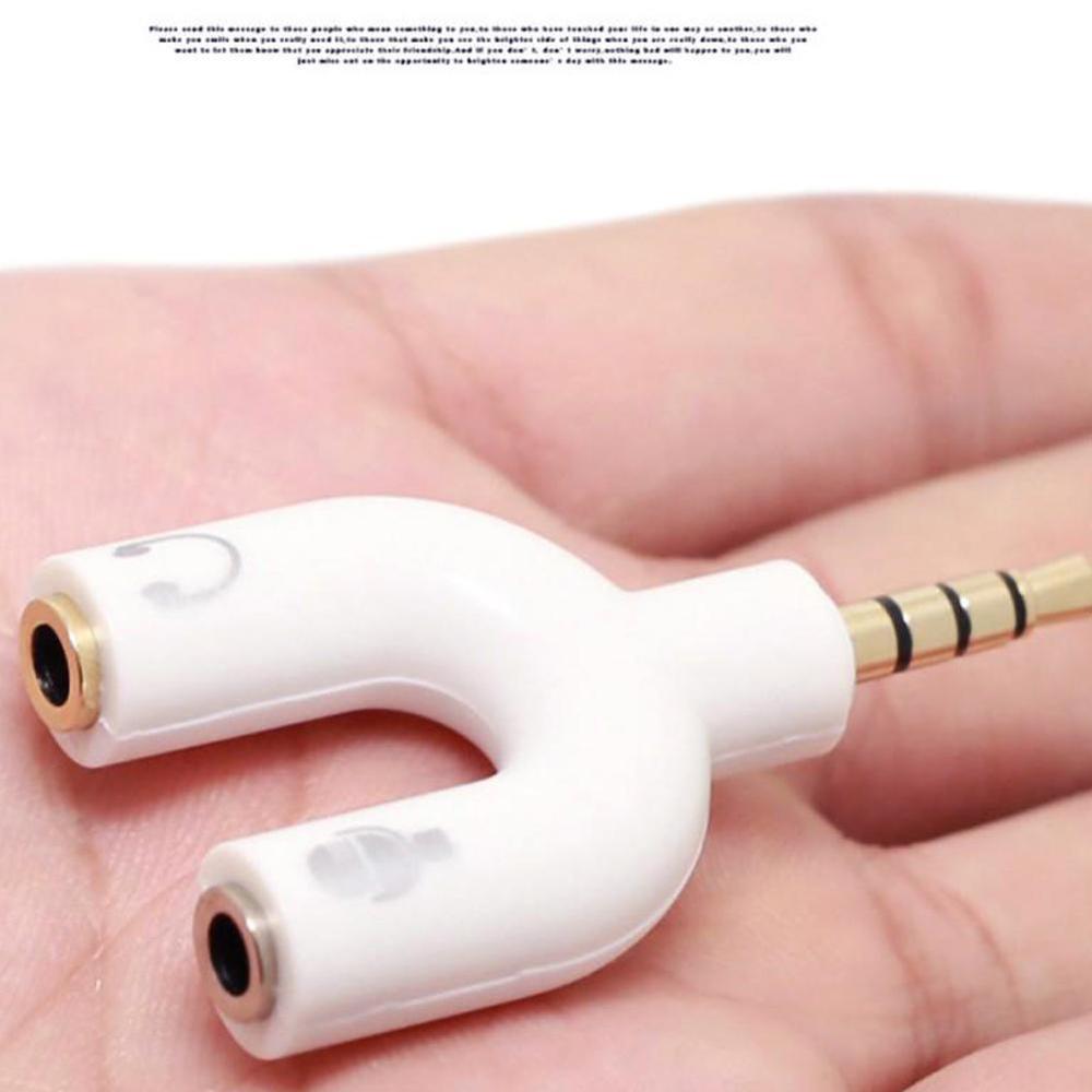 1 Buah Adaptor Tipe U Ganda 3. - Earphone Splitter Jack ulasan dan harga