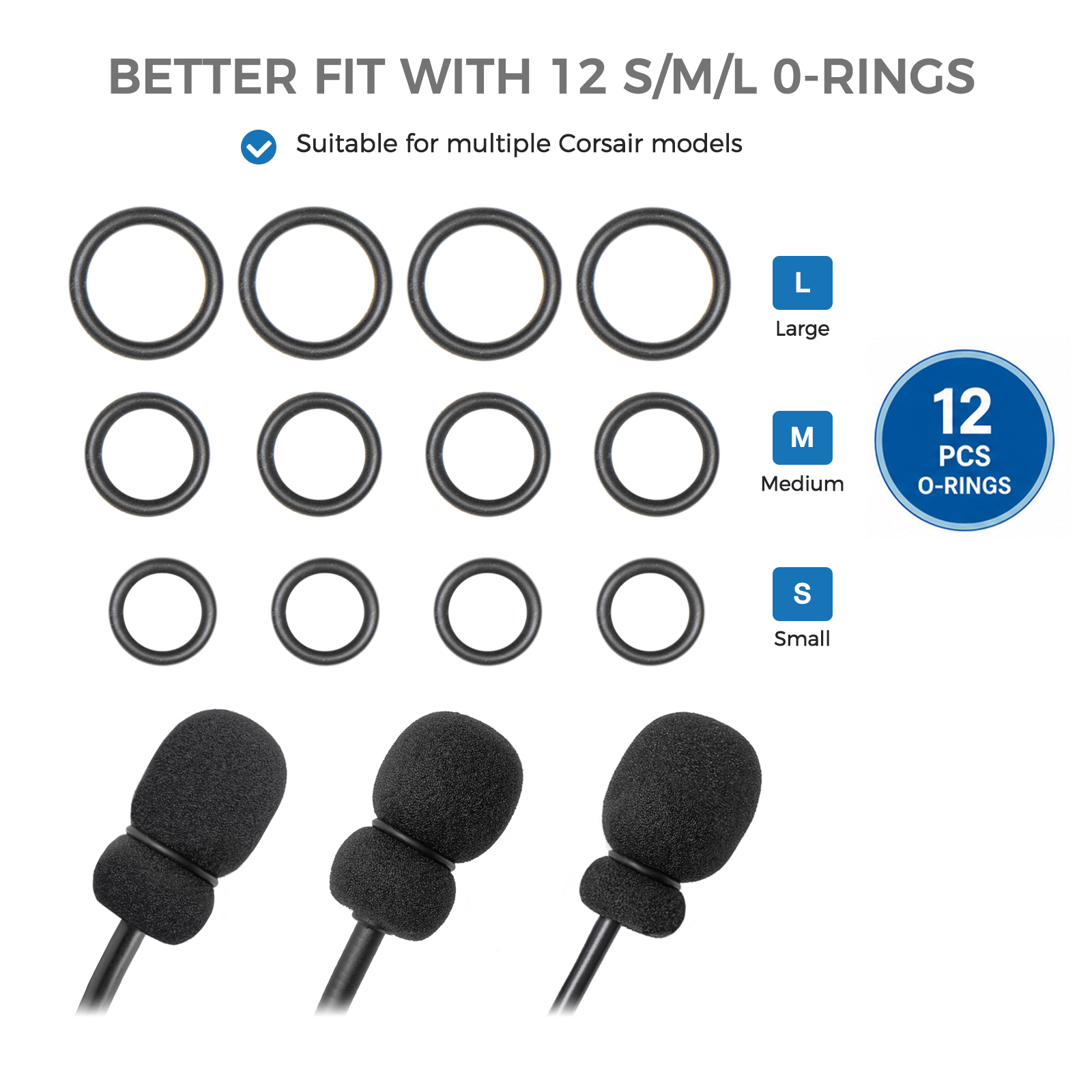 4 Penutup Busa Mikrofon + 12 O - Gaming Headset Rgb ulasan dan harga
