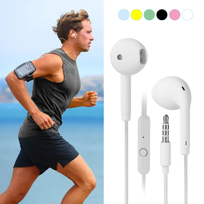 1/2/3/4 Buah Headphone In-Ear  - Wired Earphone Mic ulasan dan harga