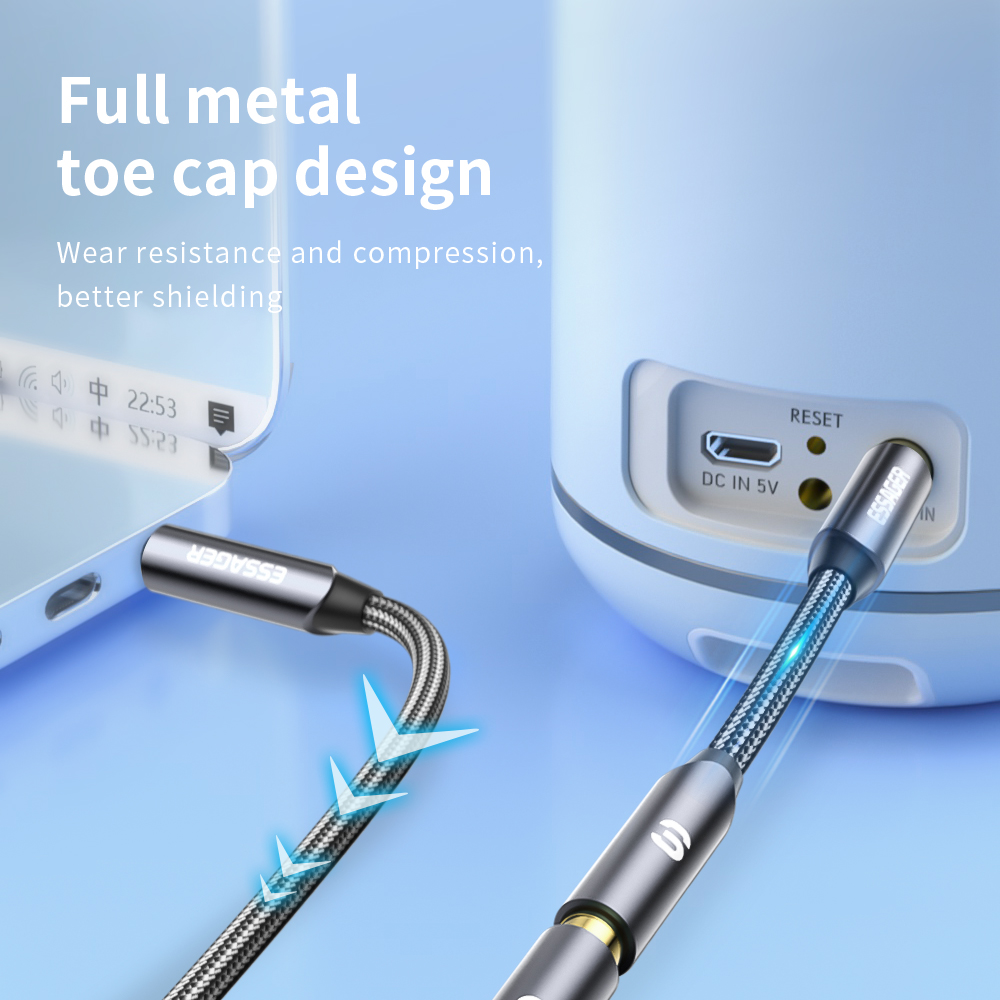 ESSAGER kabel ekstensi Headpho - Earphone Splitter Jack ulasan dan harga