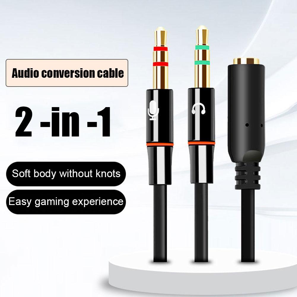 Konverter Audio Mikrofon Headp - Audio Splitter Y ulasan dan harga