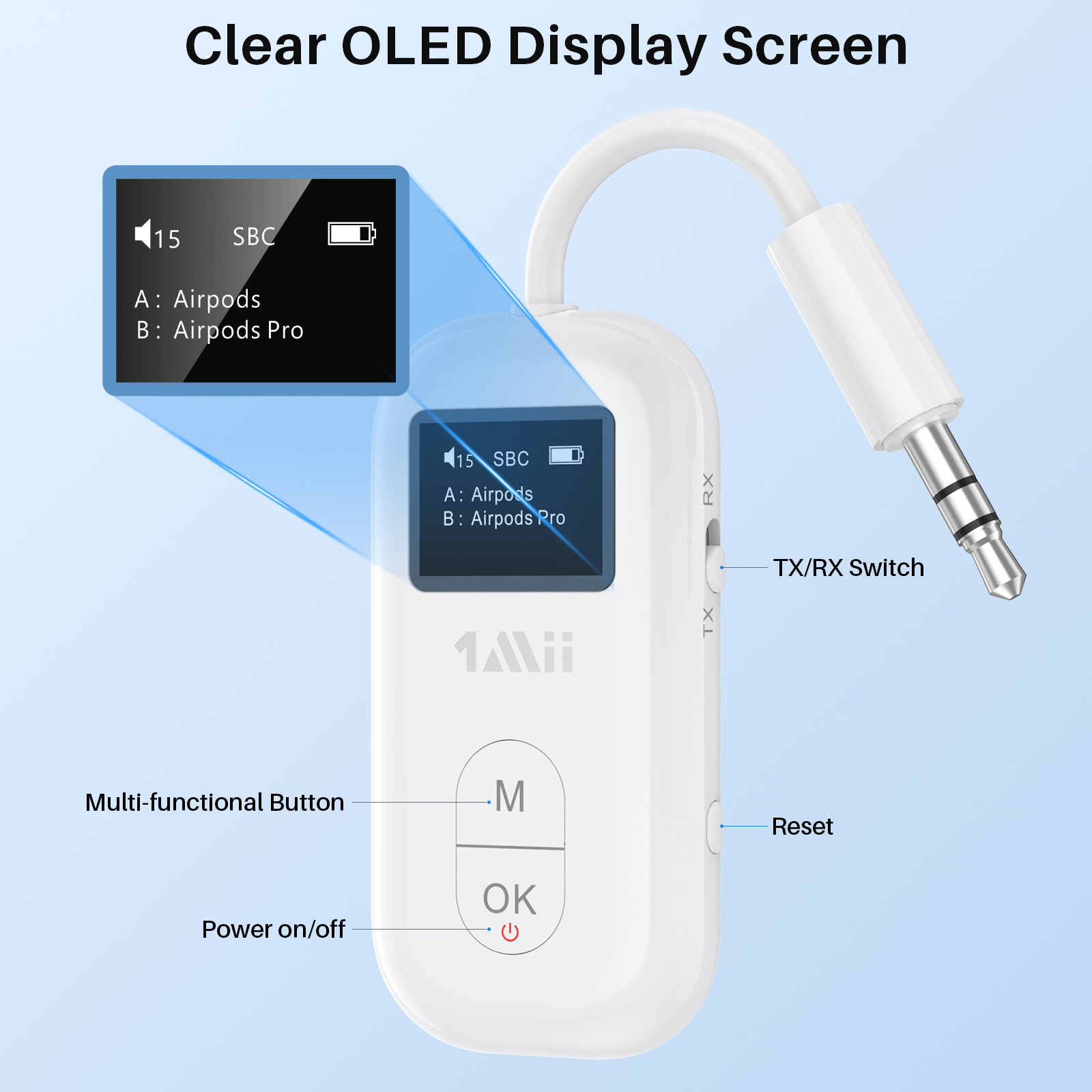 Adaptor Bluetooth 1Mii Airplan - Bluetooth Adapter Receiver ulasan dan harga
