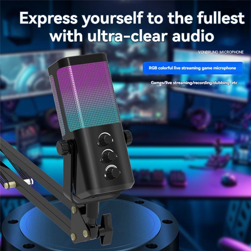 Mikrofon Gaming ABZZ-RGB USB-C - Gaming Headset Rgb ulasan dan harga